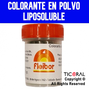 F.COLORANTE POLVO LIPOSOLUBLE AZUL 5GR x 4